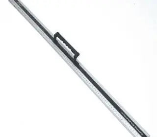 100cm aluminium cutting ruler with handle, features cm/mm markings, ideal for screen printing on various surfaces.