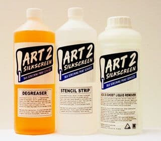 Organic screen printing cleaning supplies