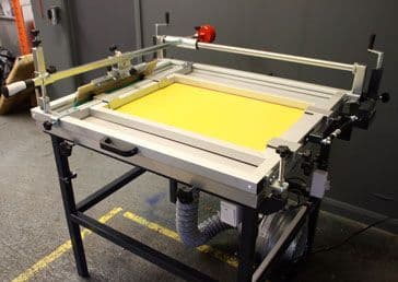 MANUAL SCREEN PRINTING FLATBED TABLE No.1With guided squeegee and vacuum.50x70cm B2 SIZE